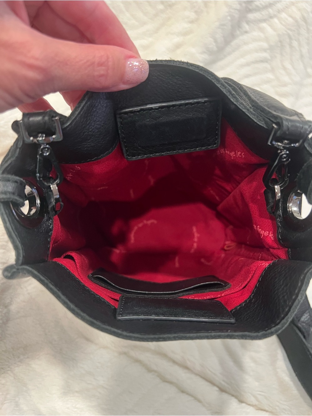 🖤 Hammitt Davis Small Black Pebbled Leather Bag - Picture 3 of 6